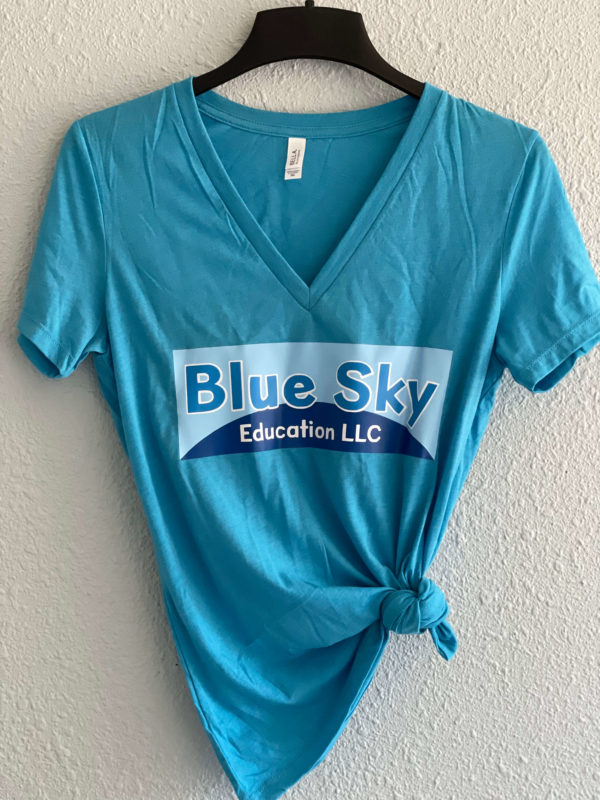 Blue Sky Logo Ladies Fit V-Neck