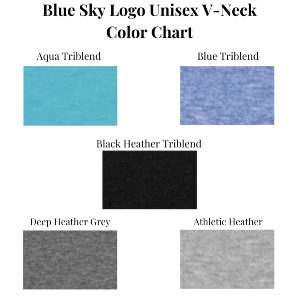 Logo Unisex V-Neck Color Chart